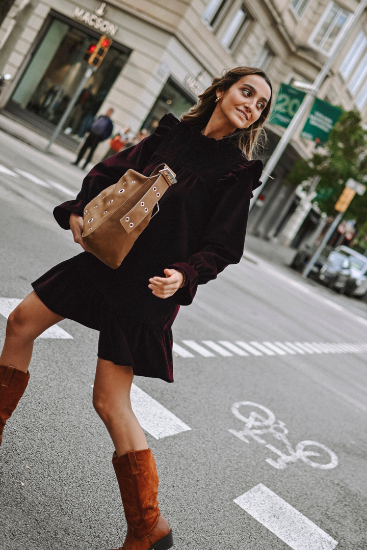 Vermont Burgundy Mini Dress