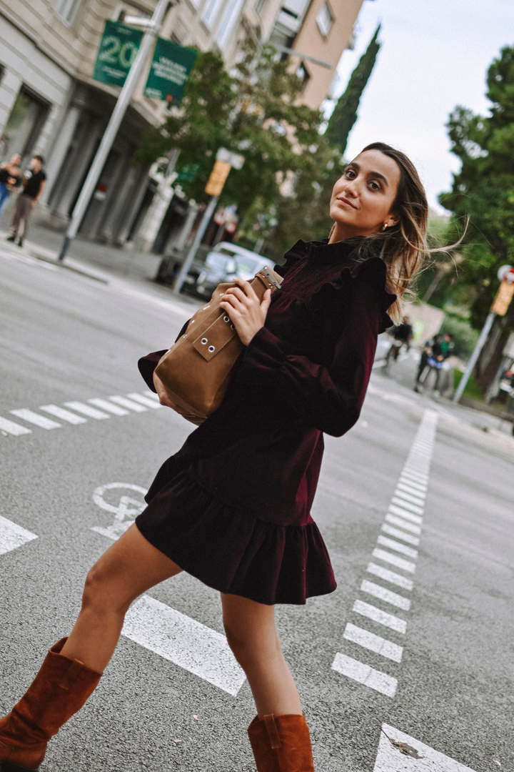 Vermont Burgundy Mini Dress